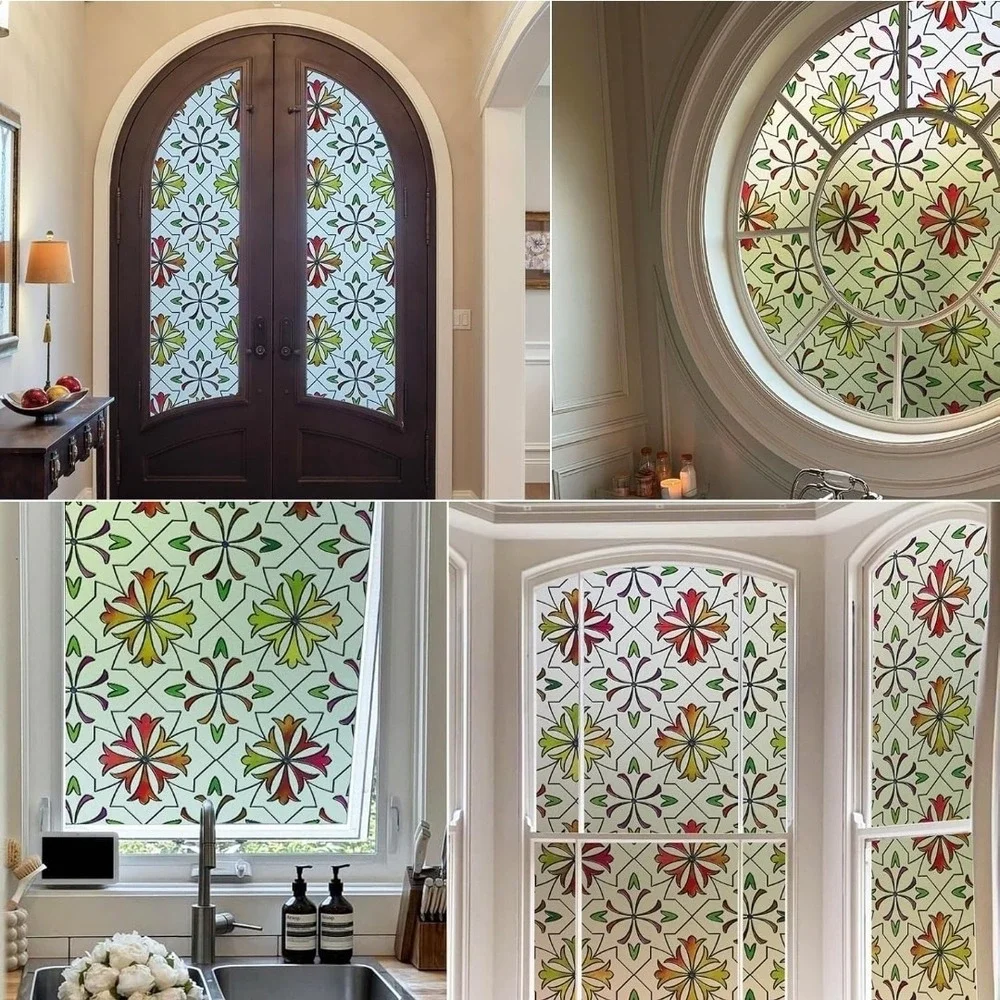 Privacy Frosted Window Film - Static Cling, Anti-UV, Removable 17.7